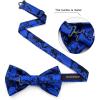 imageHISDERN Bow Ties for Men Paisley Floral Pretied Bowtie Pocket Square Set Mens Formal Bow Ties Wedding PartyRoyal Blue12