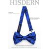 imageHISDERN Bow Ties for Men Paisley Floral Pretied Bowtie Pocket Square Set Mens Formal Bow Ties Wedding PartyRoyal Blue12