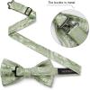 imageHISDERN Bow Ties for Men Paisley Floral Pretied Bowtie Pocket Square Set Mens Formal Bow Ties Wedding PartySage Green Paisley11