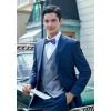 imageHISDERN Bow Ties for Men Paisley Floral Pretied Bowtie Pocket Square Set Mens Formal Bow Ties Wedding PartySapphire Blue
