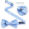 imageHISDERN Bow Ties for Men Paisley Floral Pretied Bowtie Pocket Square Set Mens Formal Bow Ties Wedding PartySky Blue12