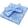 imageHISDERN Bow Ties for Men Paisley Floral Pretied Bowtie Pocket Square Set Mens Formal Bow Ties Wedding PartySky Blue12