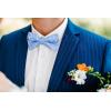 imageHISDERN Bow Ties for Men Paisley Floral Pretied Bowtie Pocket Square Set Mens Formal Bow Ties Wedding PartySky Blue12