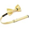imageHISDERN Bow Ties for Men Paisley Floral Pretied Bowtie Pocket Square Set Mens Formal Bow Ties Wedding PartyYellow1