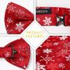 imageHISDERN Christmas Mens Bow Ties Set Holiday Festival Bow Tie and Pocket Square Set with Gift Box Bow Ties for Men Pretied06red  White