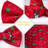imageHISDERN Christmas Mens Bow Ties Set Holiday Festival Bow Tie and Pocket Square Set with Gift Box Bow Ties for Men Pretied10red Christmas Tree