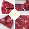 imageHISDERN Christmas Mens Bow Ties Set Holiday Festival Bow Tie and Pocket Square Set with Gift Box Bow Ties for Men Pretied15burgundy Deer