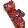 imageHISDERN Christmas Ties for Men Festival Xmas Silk Necktie Holiday Vocation Funny Tie Pocket Square Cufflinks SetRed Snowman Tree