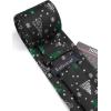 imageHISDERN Christmas Ties for Men Holiday Tie and Pocket Square Cufflinks Festival Party Xmas Funny Silk Woven NecktieAchristmas Tree