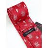 imageHISDERN Christmas Ties for Men Holiday Tie and Pocket Square Cufflinks Festival Party Xmas Funny Silk Woven NecktieBred  Snowfake