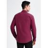 imageHISDERN Mens Dress Shirt Formal Long Sleeve Pleated Button Down Shirt for Men with Pocket for Prom Party WeddingWine Red