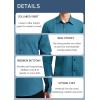 imageHISDERN Mens Dress Shirt Formal Long Sleeve Pleated Button Down Shirt for Men with Pocket for Prom Party WeddingWine Red