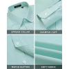 imageHISDERN Mens Dress Shirts Long Sleeve Wrinkle Free Formal Shirt Solid Stripe Business Casual Button Down ShirtsAqua Blue