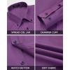imageHISDERN Mens Dress Shirts Long Sleeve Wrinkle Free Formal Shirt Solid Stripe Business Casual Button Down ShirtsPurple