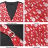 imageHISDERN Mens Suit Vest Christmas Holiday Season Party Jacquard Waistcoats Necktie Pocket Square Vest Suit SetRed Snowman Tree