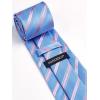 imageHISDERN Mens Tie Set Classic Woven Ties and Pocket Square Cufflinks Set Formal Business Wedding Neckties HandkerchiefAblue