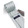 imageHISDERN Mens Tie Set Classic Woven Ties and Pocket Square Cufflinks Set Formal Business Wedding Neckties HandkerchiefAgrey
