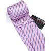 imageHISDERN Mens Tie Set Classic Woven Ties and Pocket Square Cufflinks Set Formal Business Wedding Neckties HandkerchiefApink
