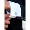 imageHISDERN Mens Tie Set Classic Woven Ties and Pocket Square Cufflinks Set Formal Business Wedding Neckties HandkerchiefApink