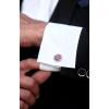 imageHISDERN Mens Tie Set Classic Woven Ties and Pocket Square Cufflinks Set Formal Business Wedding Neckties HandkerchiefApink2