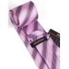 imageHISDERN Mens Tie Set Classic Woven Ties and Pocket Square Cufflinks Set Formal Business Wedding Neckties HandkerchiefApink2