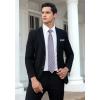 imageHISDERN Mens Tie Set Classic Woven Ties and Pocket Square Cufflinks Set Formal Business Wedding Neckties HandkerchiefApurple