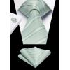 imageHISDERN Mens Tie Set Classic Woven Ties and Pocket Square Cufflinks Set Formal Business Wedding Neckties HandkerchiefAsage Green