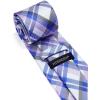 imageHISDERN Mens Tie Set Classic Woven Ties and Pocket Square Cufflinks Set Formal Business Wedding Neckties HandkerchiefBblue  Purple