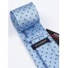 imageHISDERN Mens Tie Set Classic Woven Ties and Pocket Square Cufflinks Set Formal Business Wedding Neckties HandkerchiefCblue