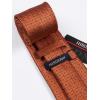 imageHISDERN Mens Tie Set Classic Woven Ties and Pocket Square Cufflinks Set Formal Business Wedding Neckties HandkerchiefD1orange