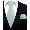 imageHISDERN Mens Tie Set Classic Woven Ties and Pocket Square Cufflinks Set Formal Business Wedding Neckties HandkerchiefDblue