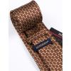 imageHISDERN Mens Tie Set Classic Woven Ties and Pocket Square Cufflinks Set Formal Business Wedding Neckties HandkerchiefDbrown