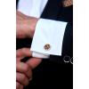 imageHISDERN Mens Tie Set Classic Woven Ties and Pocket Square Cufflinks Set Formal Business Wedding Neckties HandkerchiefDbrown