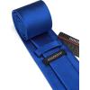 imageHISDERN Mens Tie Set Classic Woven Ties and Pocket Square Cufflinks Set Formal Business Wedding Neckties HandkerchiefDroyal Blue