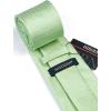 imageHISDERN Mens Tie Set Classic Woven Ties and Pocket Square Cufflinks Set Formal Business Wedding Neckties HandkerchiefDsage Green