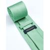 imageHISDERN Mens Tie Set Classic Woven Ties and Pocket Square Cufflinks Set Formal Business Wedding Neckties HandkerchiefDsage Green2