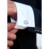 imageHISDERN Ties for Men Stripe Plaid Tie Classic Necktie Pocket Square Cufflinks Set for Formal Wedding Business PartyBlue Stripes