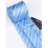 imageHISDERN Ties for Men Stripe Plaid Tie Classic Necktie Pocket Square Cufflinks Set for Formal Wedding Business PartyBlue Stripes