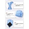 imageHISDERN Ties for Men Stripe Plaid Tie Classic Necktie Pocket Square Cufflinks Set for Formal Wedding Business PartyBlue Stripes