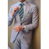 imageHISDERN Ties for Men Stripe Plaid Tie Classic Necktie Pocket Square Cufflinks Set for Formal Wedding Business PartyBluewhite