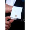 imageHISDERN Ties for Men Stripe Plaid Tie Classic Necktie Pocket Square Cufflinks Set for Formal Wedding Business PartyChampagne