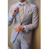 imageHISDERN Ties for Men Stripe Plaid Tie Classic Necktie Pocket Square Cufflinks Set for Formal Wedding Business PartyChampagne