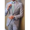 imageHISDERN Ties for Men Stripe Plaid Tie Classic Necktie Pocket Square Cufflinks Set for Formal Wedding Business PartyGreen