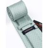 imageHISDERN Ties for Men Stripe Plaid Tie Classic Necktie Pocket Square Cufflinks Set for Formal Wedding Business PartyGreen