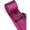 imageHISDERN Ties for Men Stripe Plaid Tie Classic Necktie Pocket Square Cufflinks Set for Formal Wedding Business PartyHot Pink