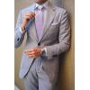 imageHISDERN Ties for Men Stripe Plaid Tie Classic Necktie Pocket Square Cufflinks Set for Formal Wedding Business PartyLight Purple
