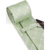 imageHISDERN Ties for Men Stripe Plaid Tie Classic Necktie Pocket Square Cufflinks Set for Formal Wedding Business PartyMorandi Green