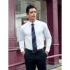 imageHISDERN Ties for Men Stripe Plaid Tie Classic Necktie Pocket Square Cufflinks Set for Formal Wedding Business PartyNavy Blue