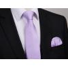 imageHISDERN Ties for Men Stripe Plaid Tie Classic Necktie Pocket Square Cufflinks Set for Formal Wedding Business PartyPurple