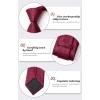 imageHISDERN Ties for Men Stripe Plaid Tie Classic Necktie Pocket Square Cufflinks Set for Formal Wedding Business PartyRed Plaid